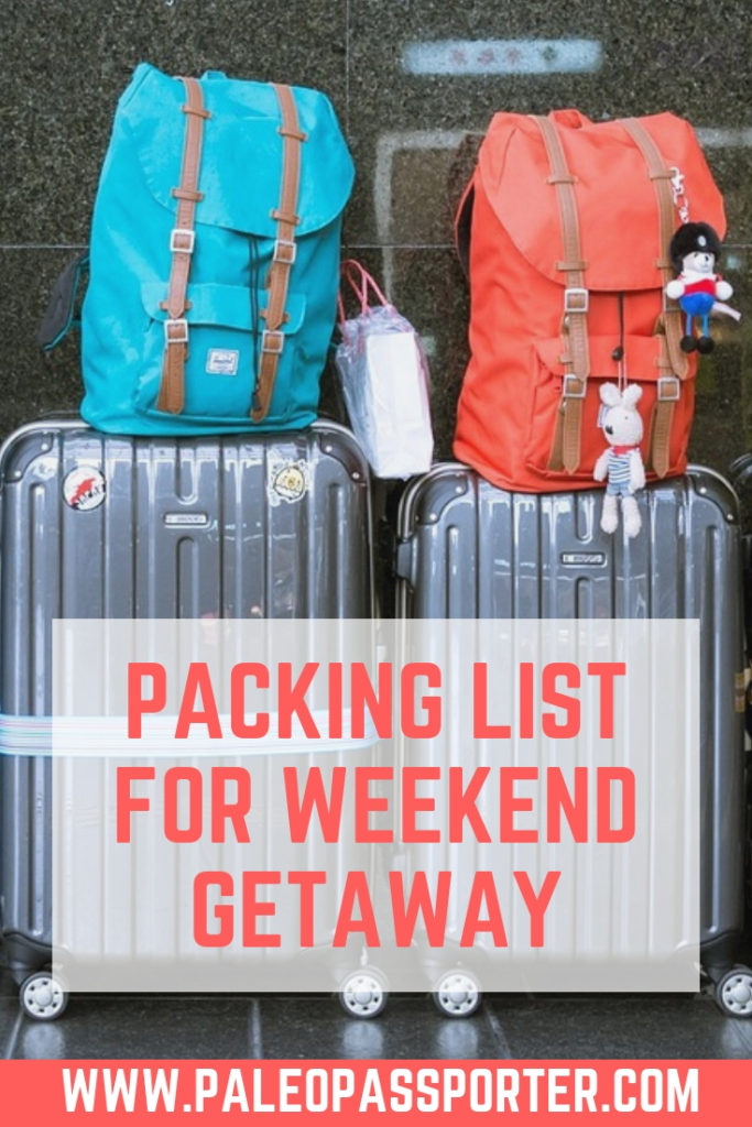 Check out this packing list for a weekend getaway and how to minimize the amount of belongings you bring!